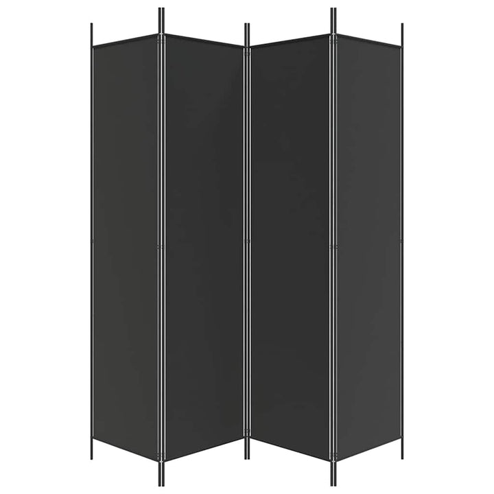 4-panels rumdeler 200x200 cm stof sort