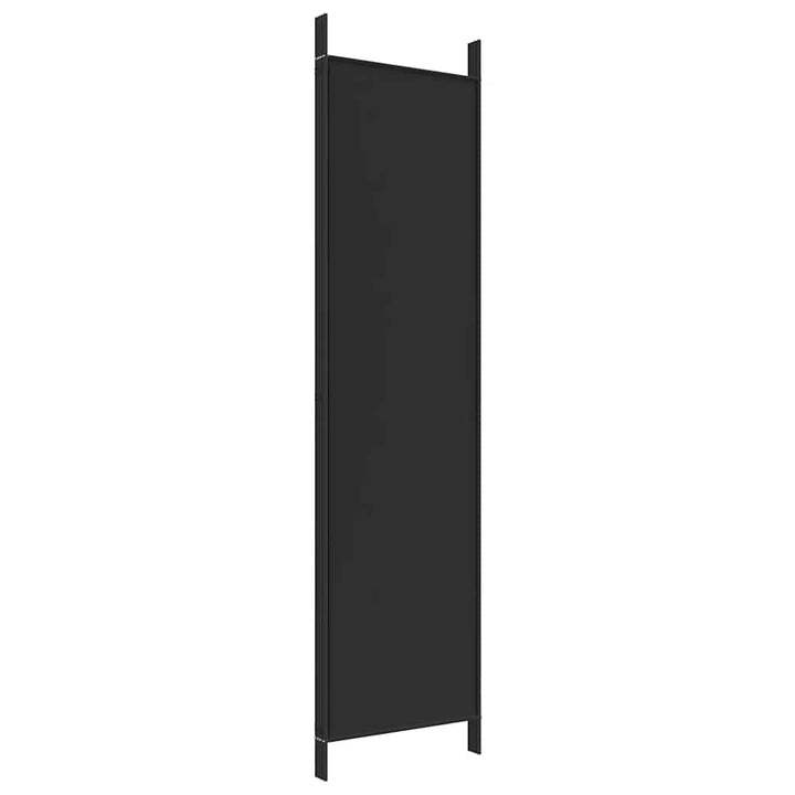 4-panels rumdeler 200x200 cm stof sort