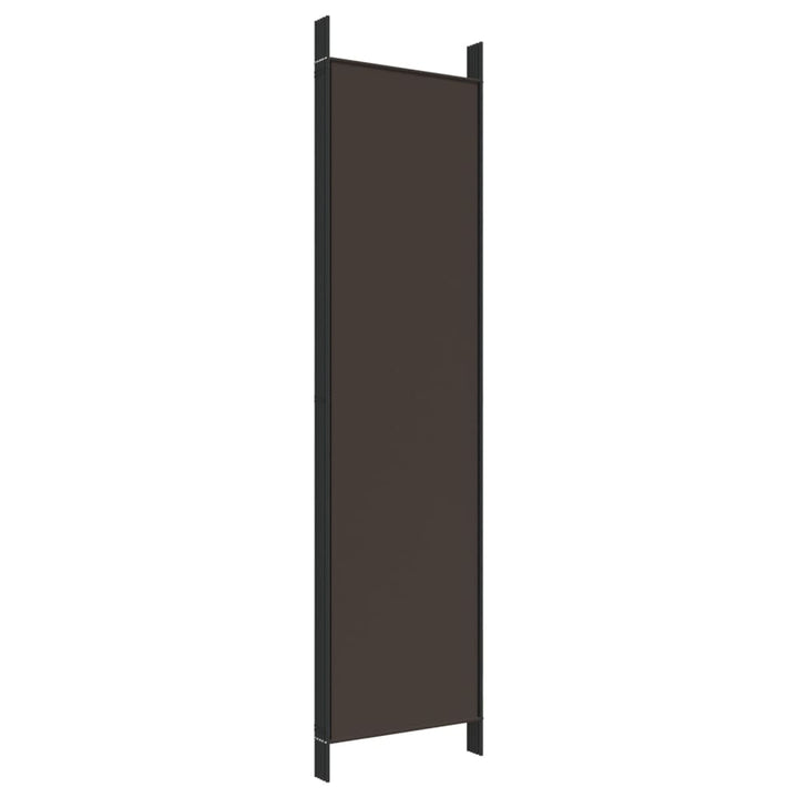 5-panels rumdeler 250x200 cm stof brun