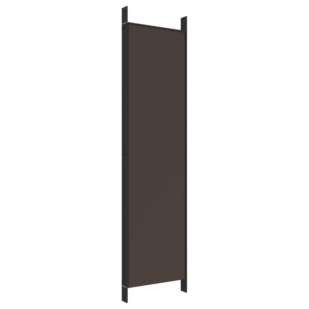 5-panels rumdeler 250x200 cm stof brun
