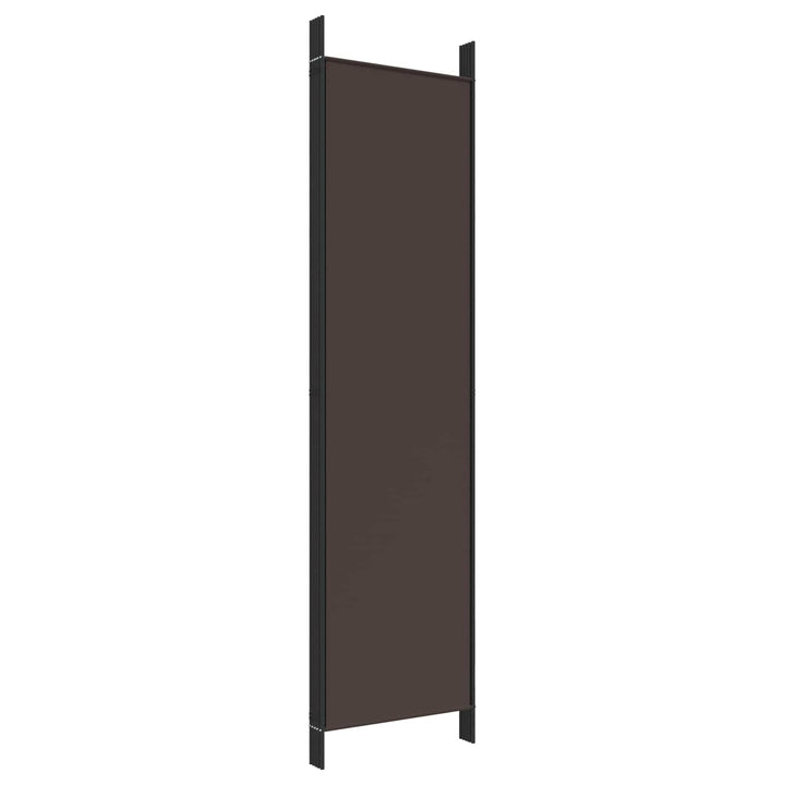 5-panels rumdeler 250x200 cm stof brun