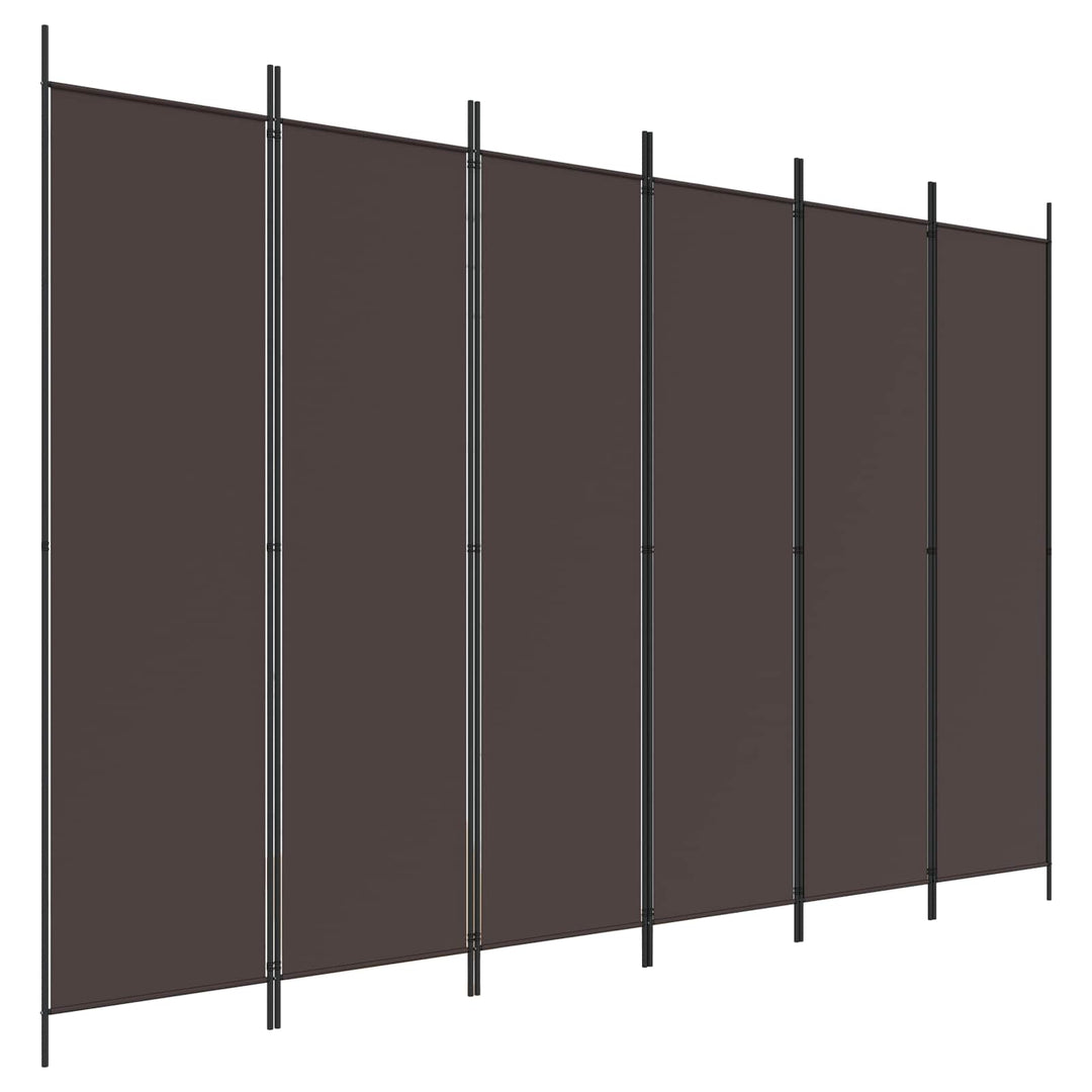 6-panels rumdeler 300x200 cm stof brun