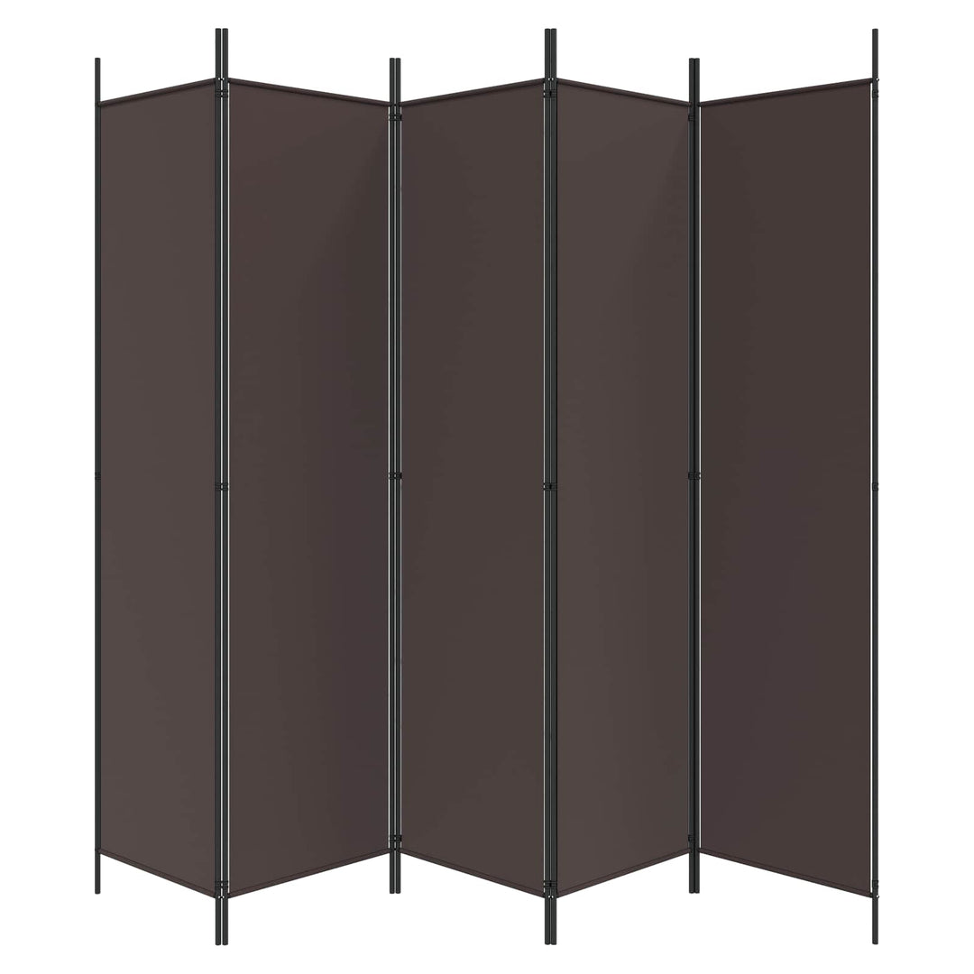 6-panels rumdeler 300x200 cm stof brun