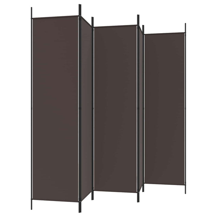 6-panels rumdeler 300x200 cm stof brun