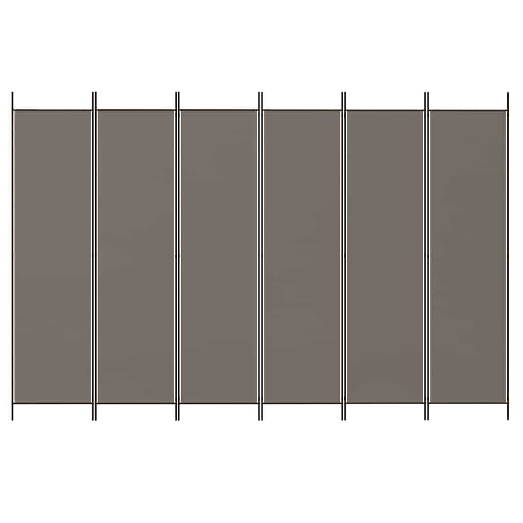 5-panels rumdeler 300x200 cm stof antracitgrå