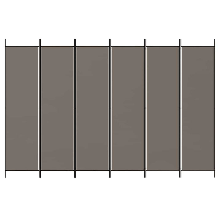 5-panels rumdeler 300x200 cm stof antracitgrå