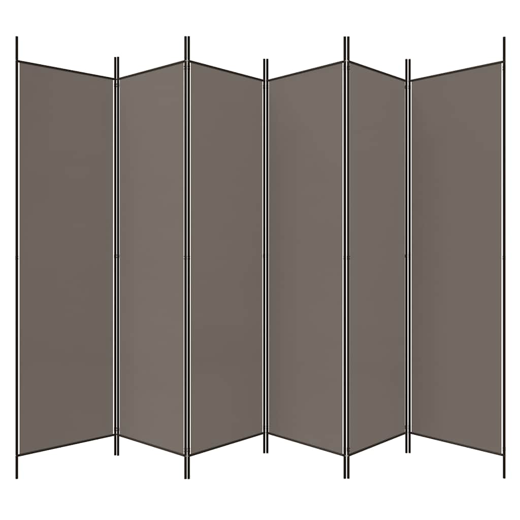 5-panels rumdeler 300x200 cm stof antracitgrå