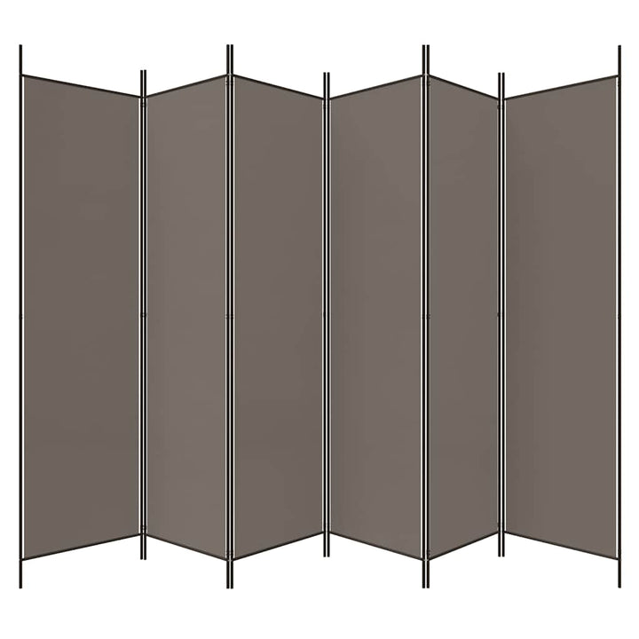 5-panels rumdeler 300x200 cm stof antracitgrå