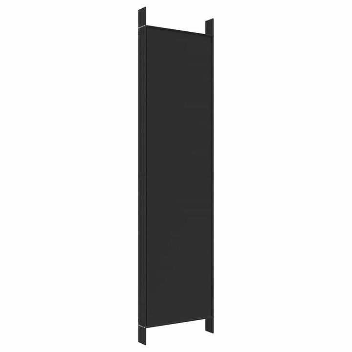 6-panels rumdeler 300x200 cm stof sort