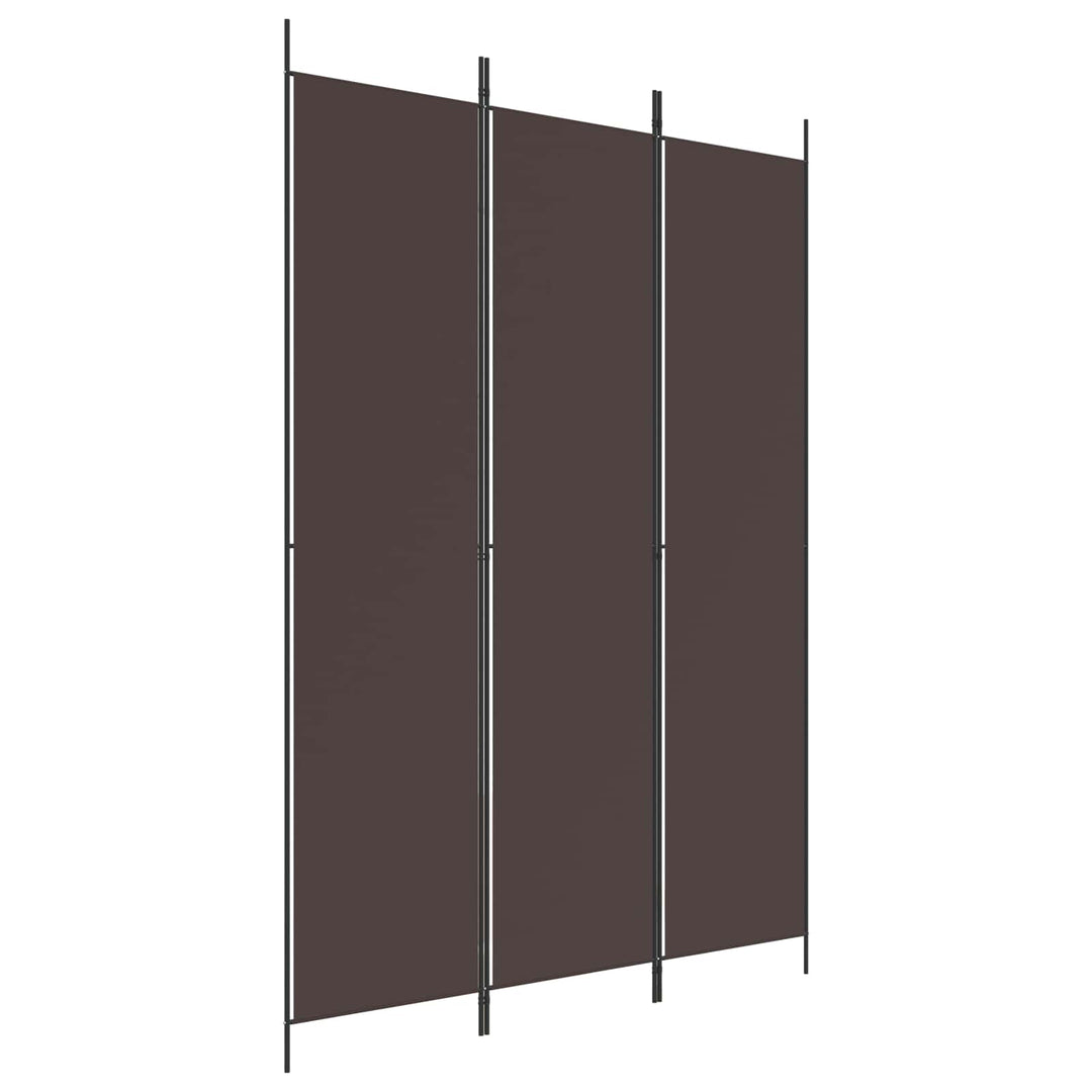 3-panels rumdeler 150x220 cm stof brun
