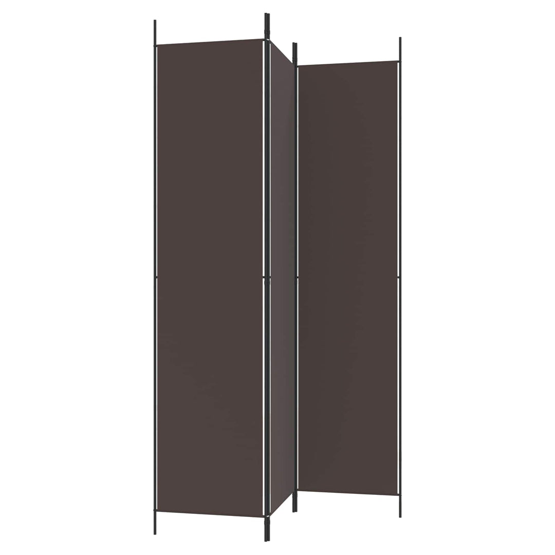 3-panels rumdeler 150x220 cm stof brun