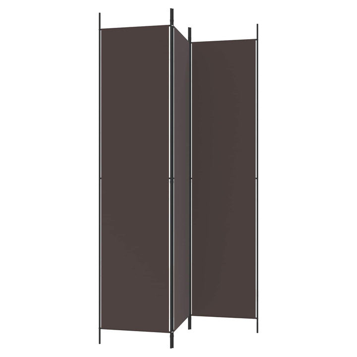 3-panels rumdeler 150x220 cm stof brun