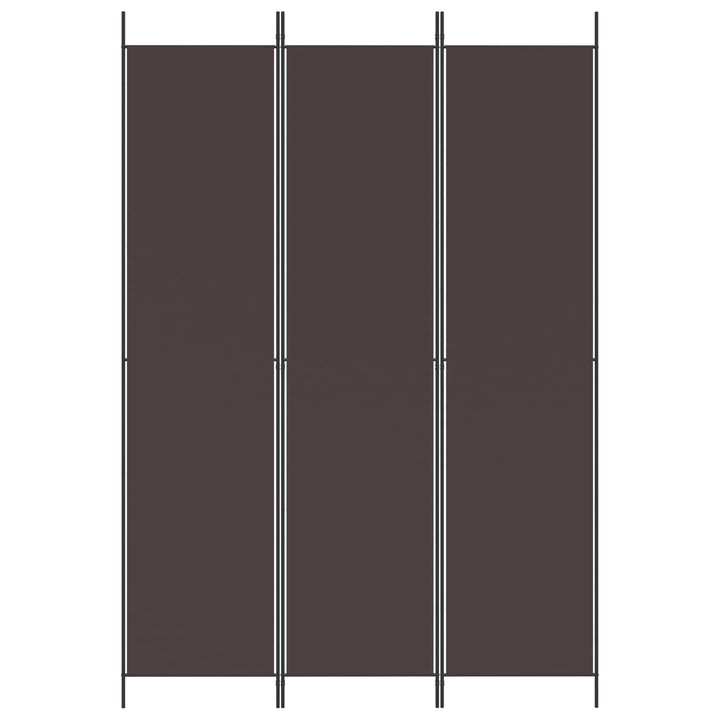 3-panels rumdeler 150x220 cm stof brun