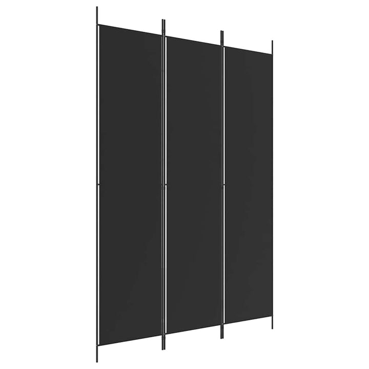 3-panels rumdeler 150x220 cm stof sort