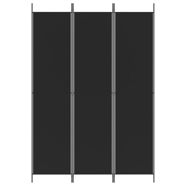 3-panels rumdeler 150x220 cm stof sort