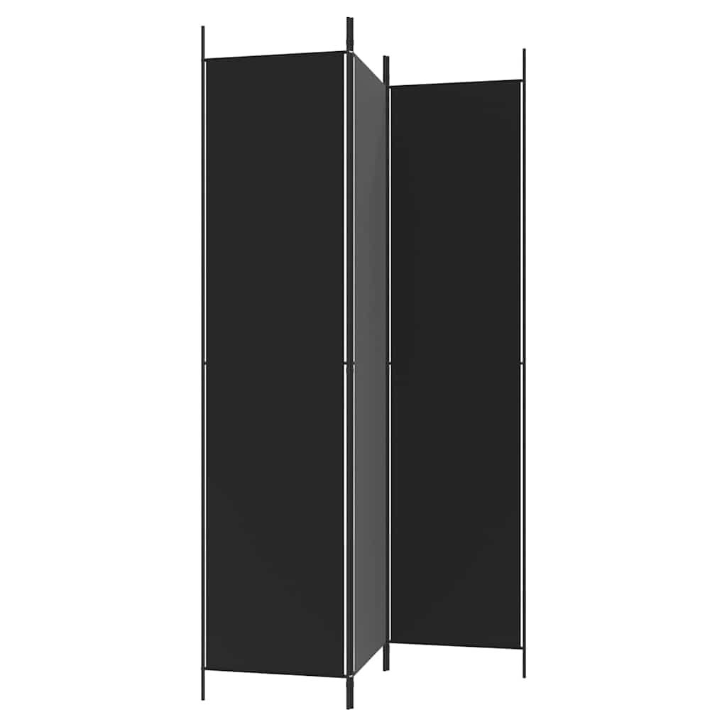 3-panels rumdeler 150x220 cm stof sort