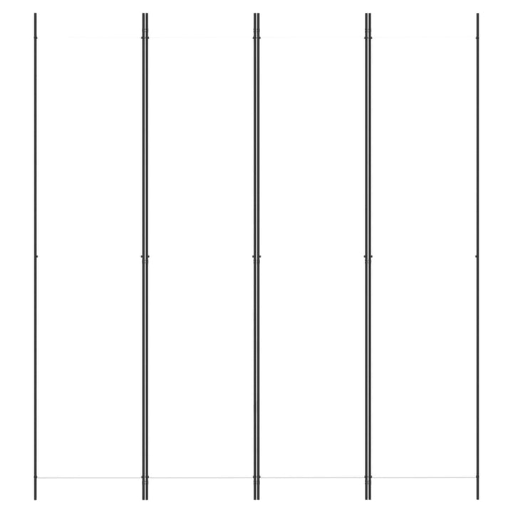 4-panels rumdeler 200x220 cm stof hvid