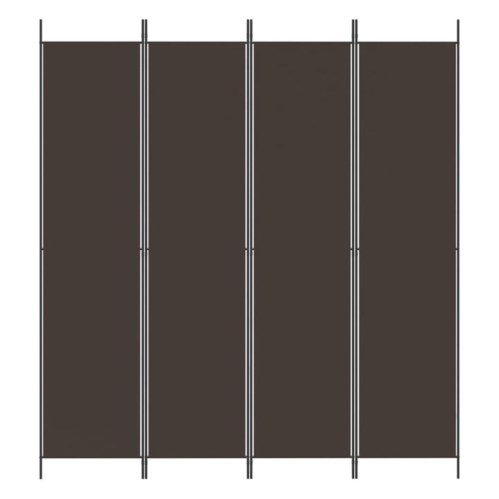 4-panels rumdeler 200x220 cm stof brun