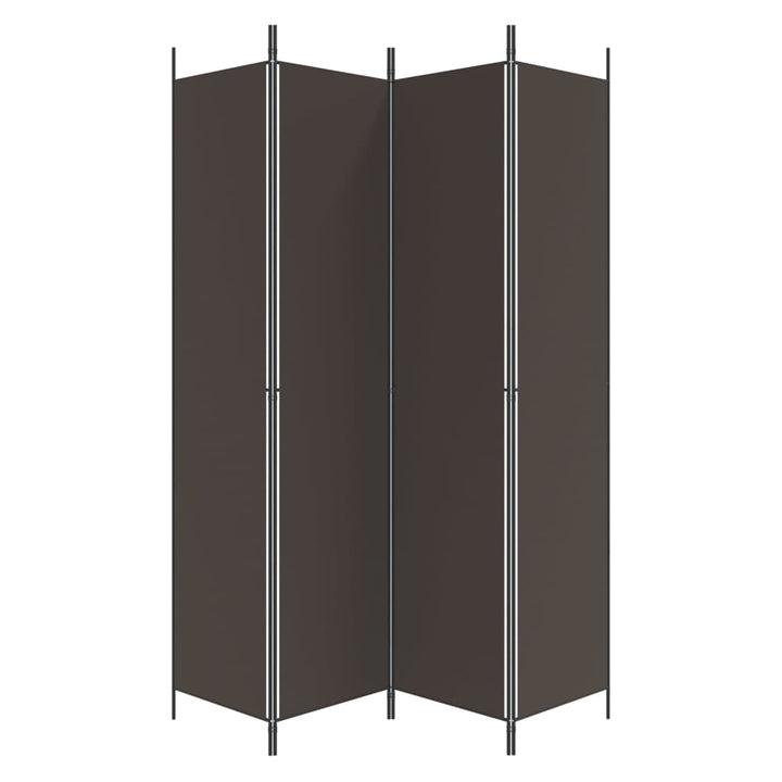 4-panels rumdeler 200x220 cm stof brun