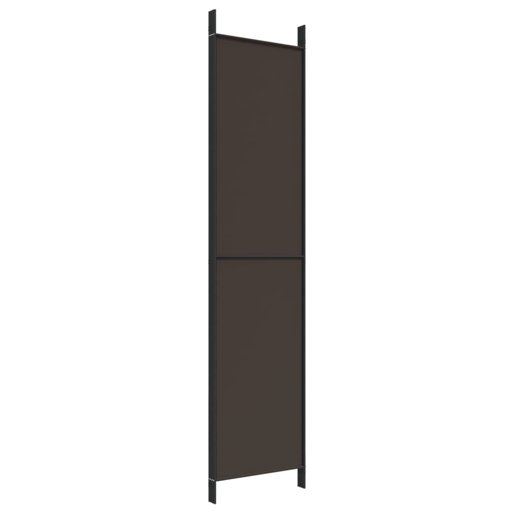 4-panels rumdeler 200x220 cm stof brun