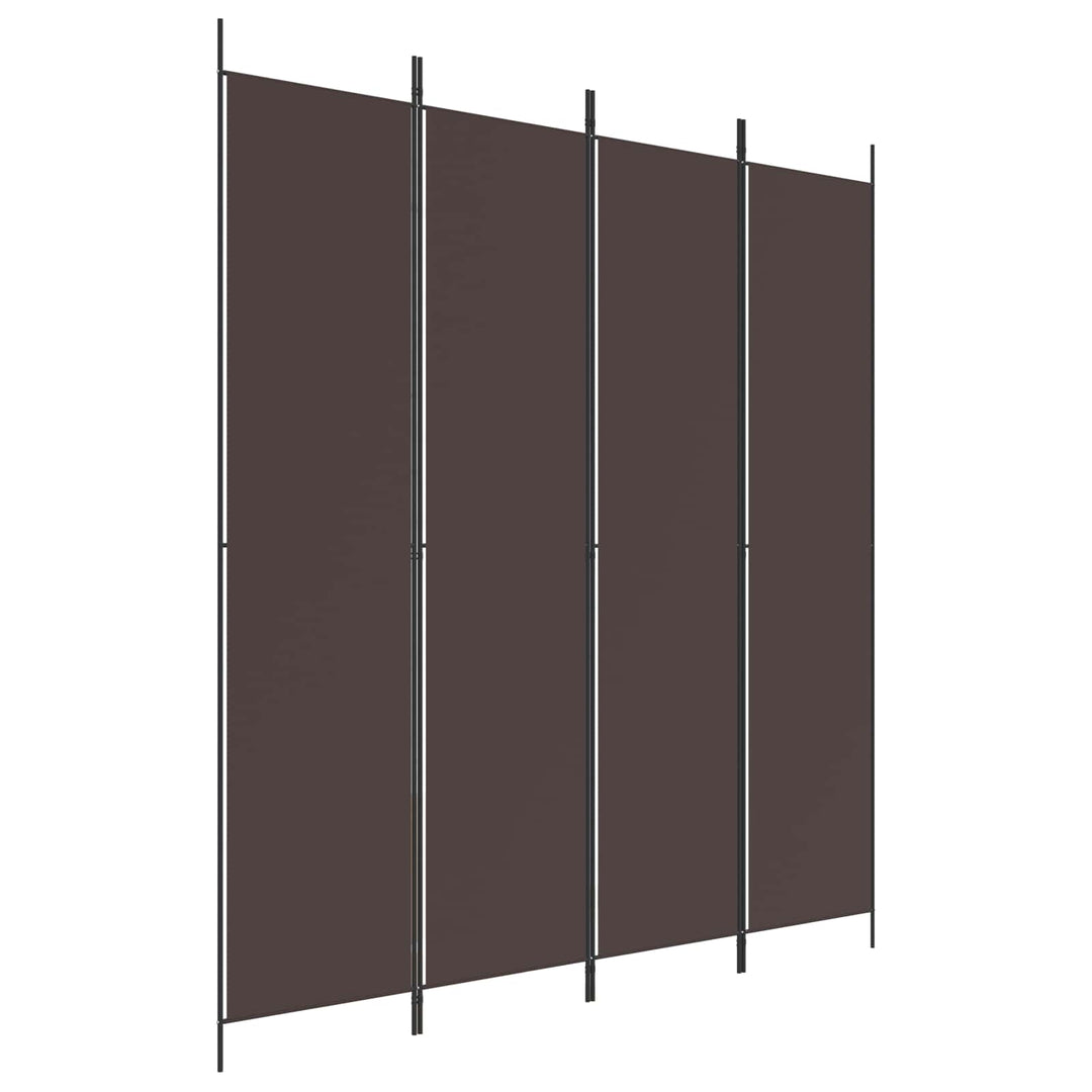 4-panels rumdeler 200x220 cm stof brun