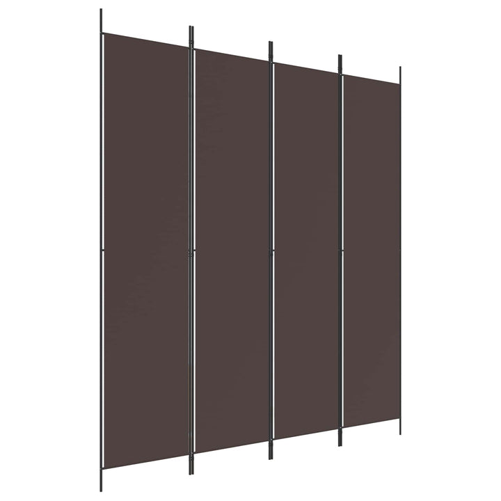 4-panels rumdeler 200x220 cm stof brun