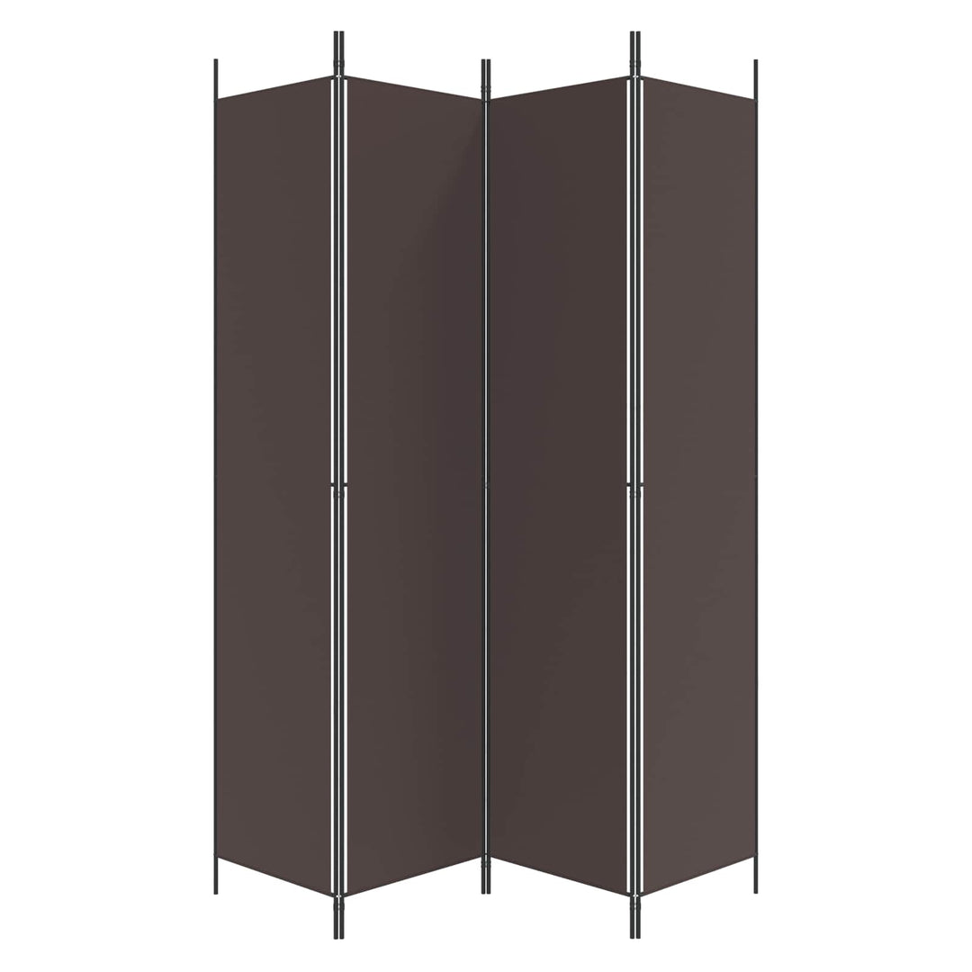 4-panels rumdeler 200x220 cm stof brun