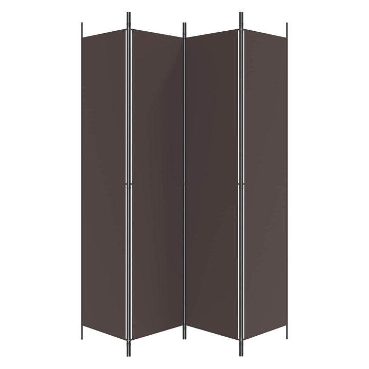 4-panels rumdeler 200x220 cm stof brun