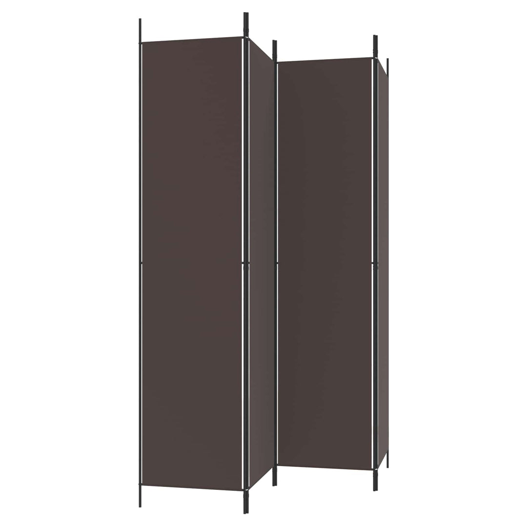 4-panels rumdeler 200x220 cm stof brun