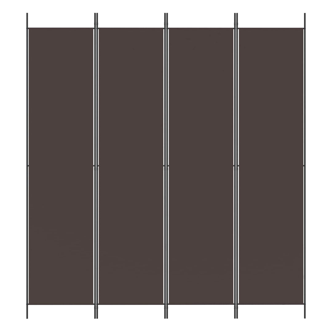 4-panels rumdeler 200x220 cm stof brun
