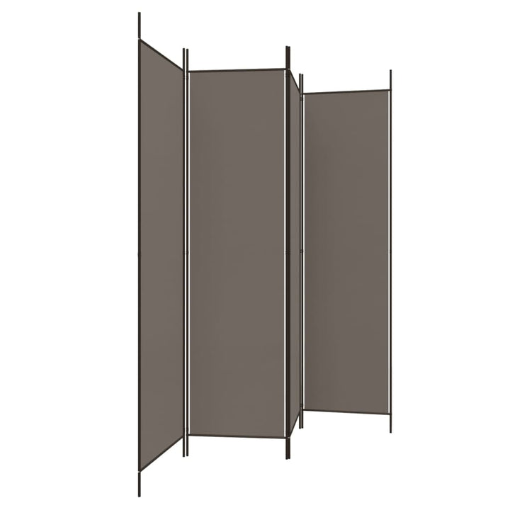 4-panels rumdeler 200x220 cm stof antracitgrå