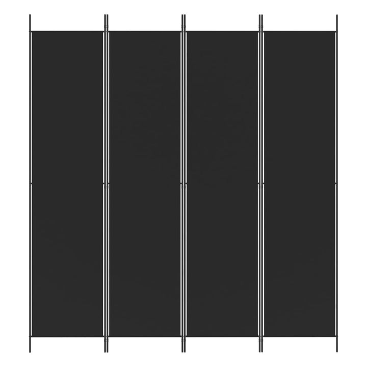4-panels rumdeler 200x220 cm stof sort
