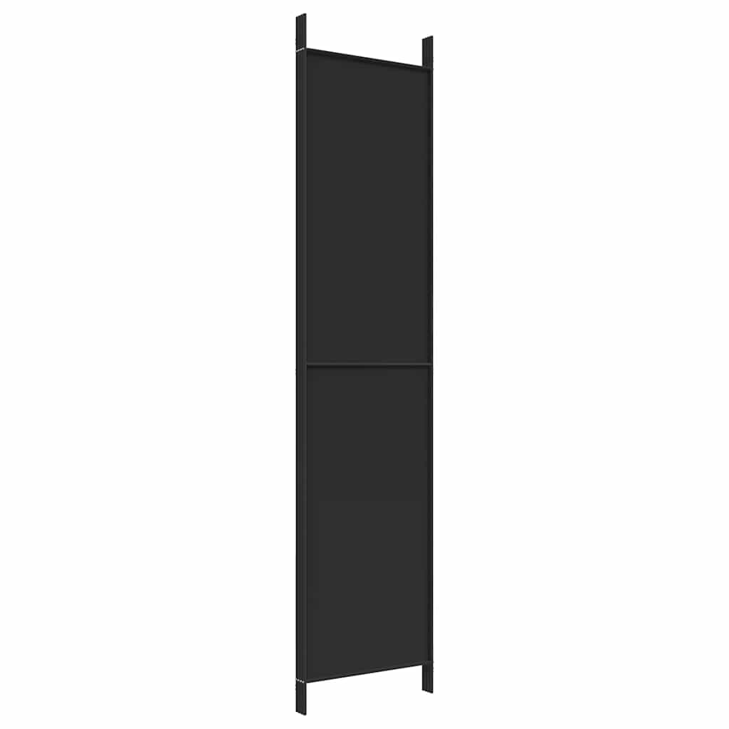 4-panels rumdeler 200x220 cm stof sort