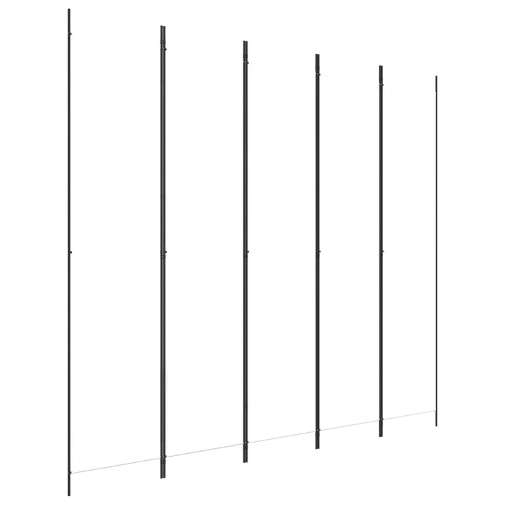 5-panels rumdeler 250x220 cm stof hvid