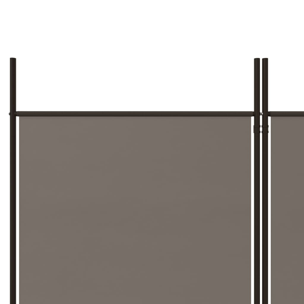 5-panels rumdeler 250x220 cm stof antracitgrå