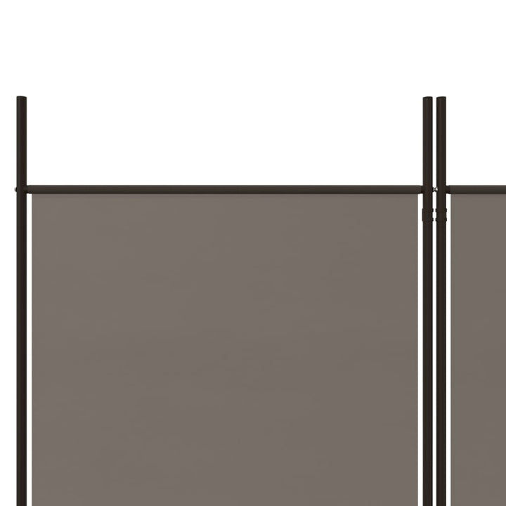 5-panels rumdeler 250x220 cm stof antracitgrå
