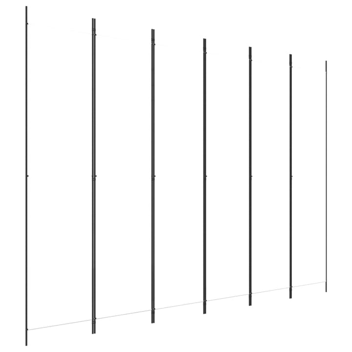 6-panels rumdeler 300x220 cm stof hvid