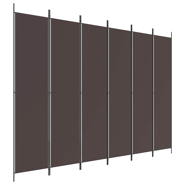 6-panels rumdeler 300x220cm stof brun