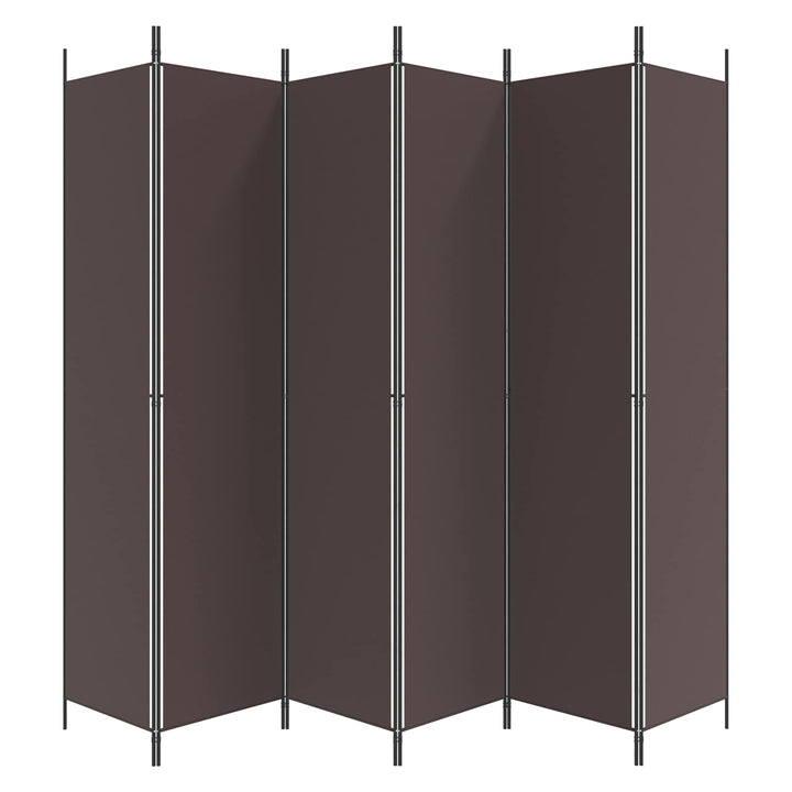 6-panels rumdeler 300x220cm stof brun