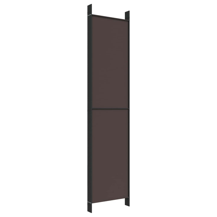 6-panels rumdeler 300x220cm stof brun