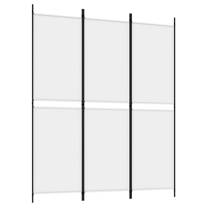 3-panels rumdeler 150x180 cm stof hvid
