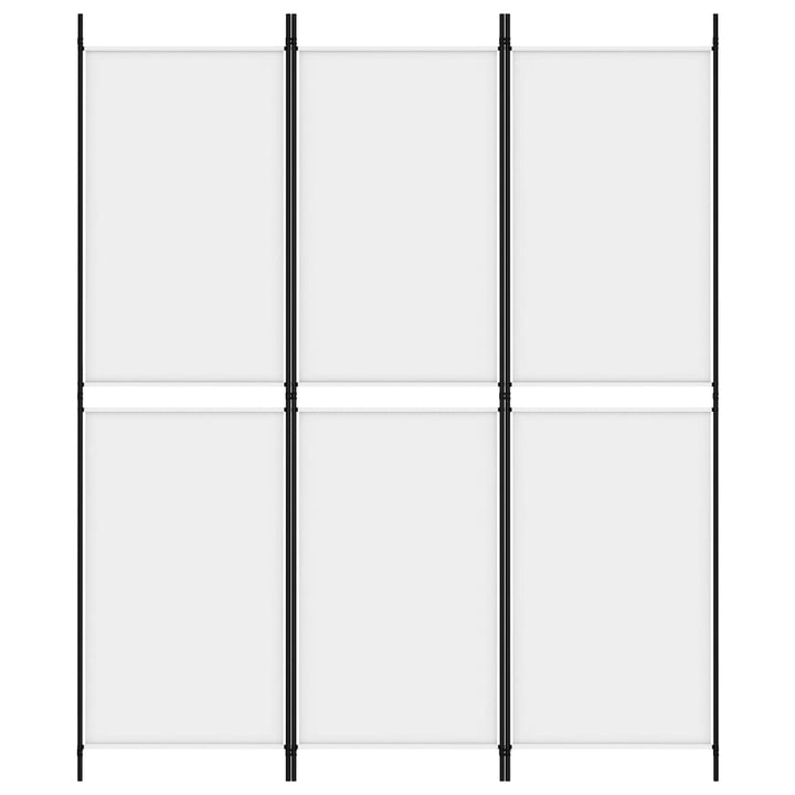 3-panels rumdeler 150x180 cm stof hvid