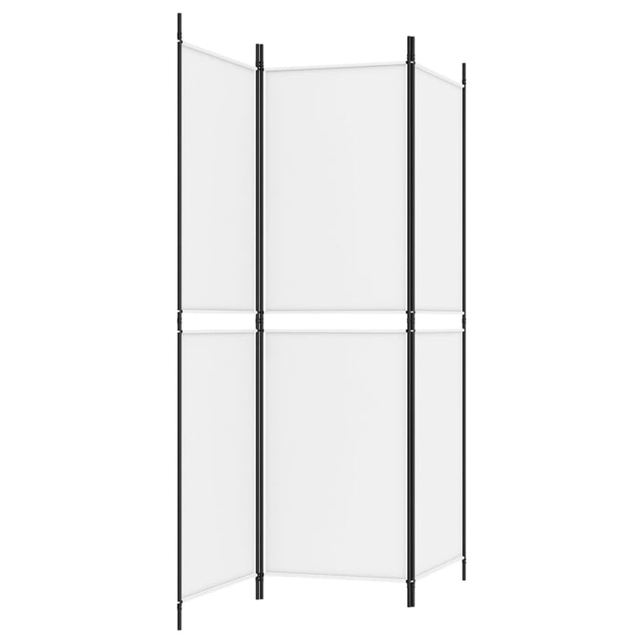 3-panels rumdeler 150x180 cm stof hvid