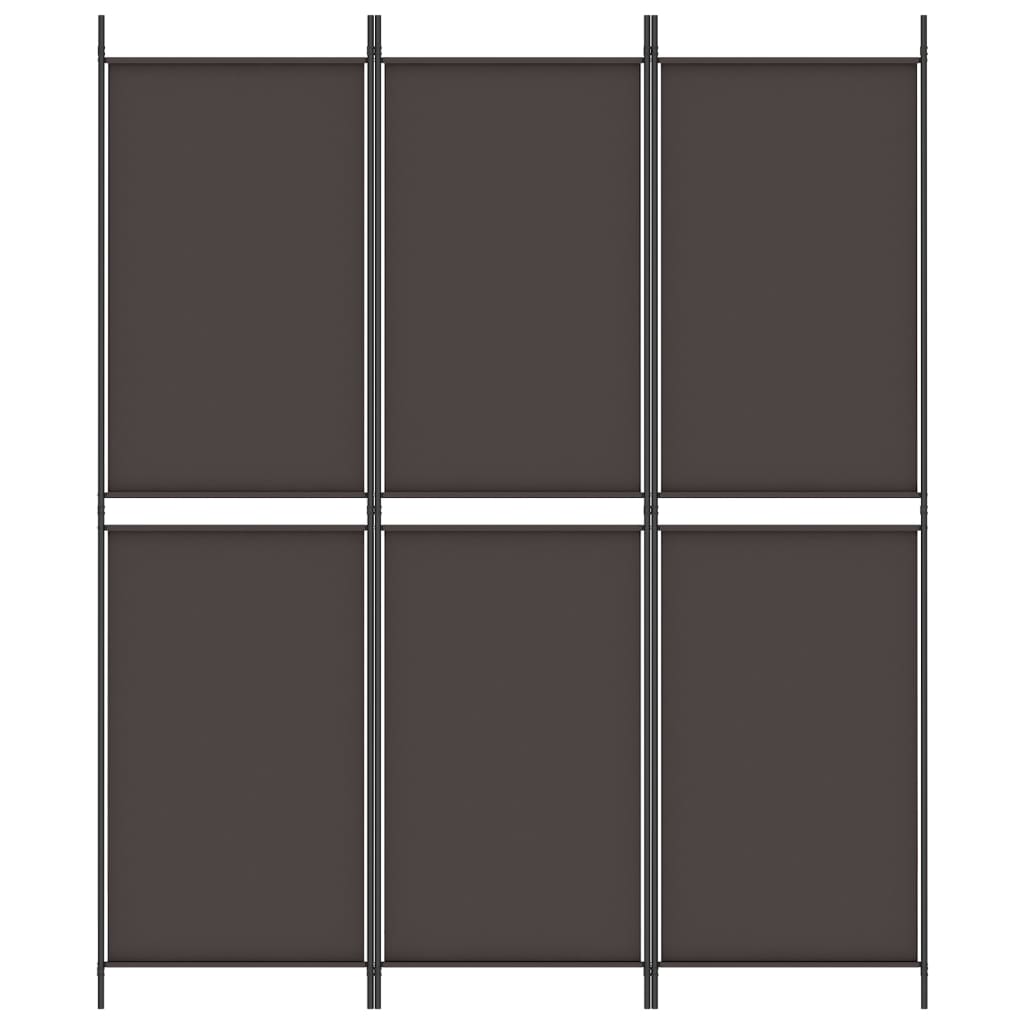 3-panels rumdeler 150x180 cm stof brun