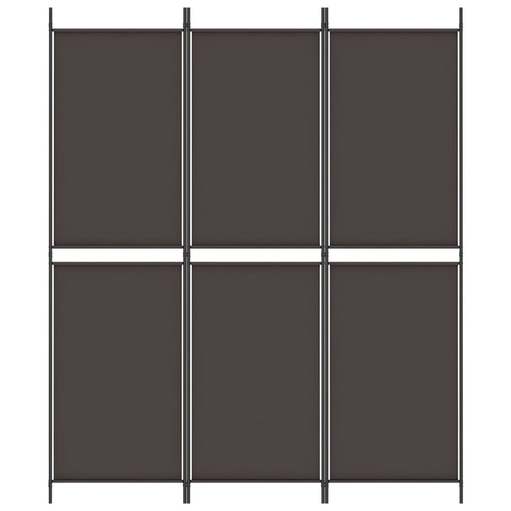 3-panels rumdeler 150x180 cm stof brun