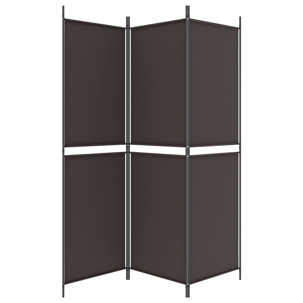 3-panels rumdeler 150x180 cm stof brun