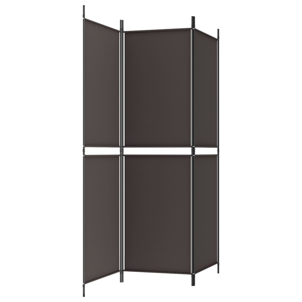 3-panels rumdeler 150x180 cm stof brun