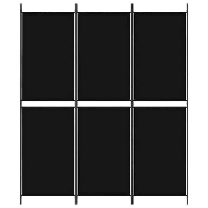 3-panels rumdeler 150x180 cm stof sort