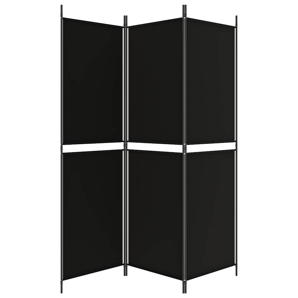 3-panels rumdeler 150x180 cm stof sort