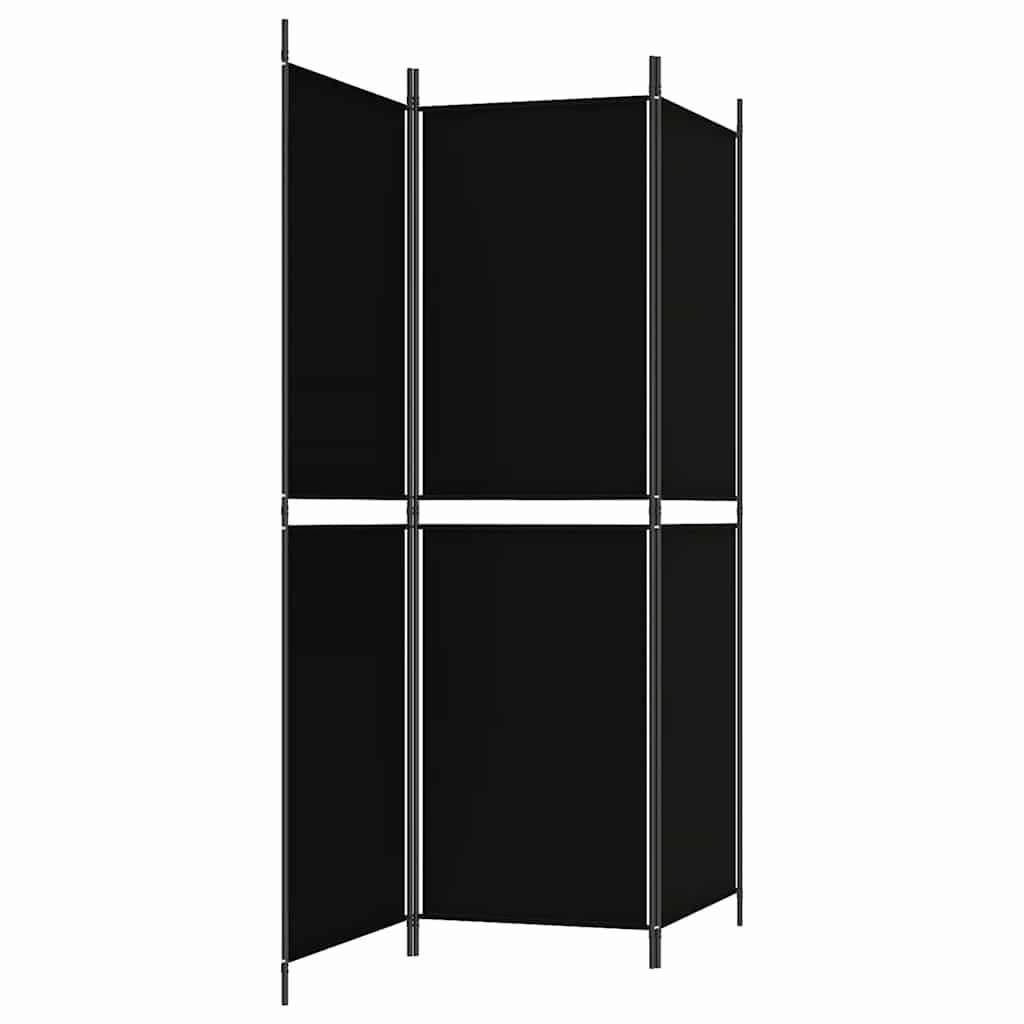 3-panels rumdeler 150x180 cm stof sort